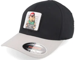 Flexfit-Ho-Ho-Hats Bad Santa Dog Black/Silver Wooly Combed Flexfit - Iconic
