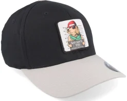 Flexfit-Ho-Ho-Hats Bad Santa Dog Black/Silver Wooly Combed Flexfit - Iconic