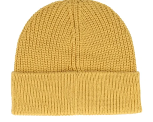 Cuff Beanies-Jack Wolfskin Badge Beanie Mustard Cuff -