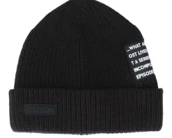 Cuff Beanies-Stetson Badge Black Cuff -