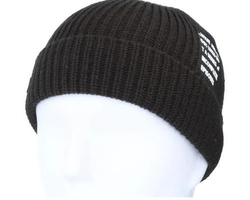 Cuff Beanies-Stetson Badge Black Cuff -