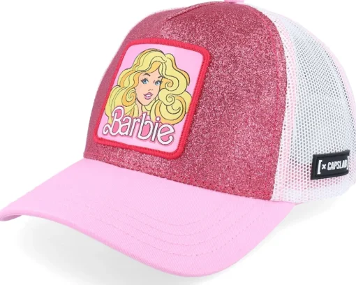 Trucker-Capslab Barbie White/Pink A-Frame Trucker -