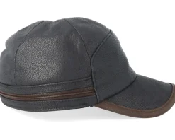 New Stetson Baseball Cap Cow Hide Brown Ear Flap -