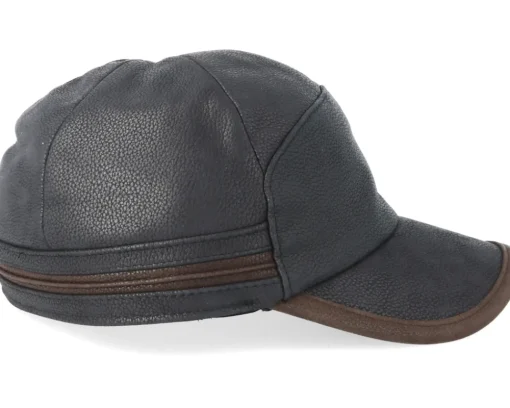 New Stetson Baseball Cap Cow Hide Brown Ear Flap -