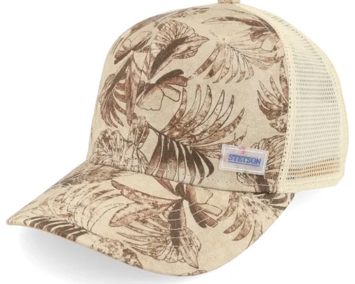 Trucker-Stetson Baseball Cap Organic Linen Sustainable Beige Trucker -
