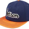 Snapback-Stetson Baseball Cap Retro Script 29 Navy/Orange Strapback - Blue