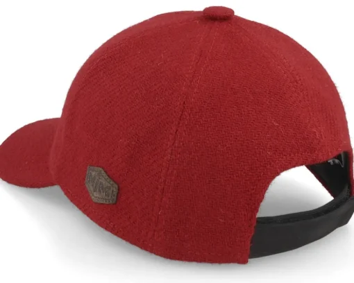 Dad Cap-MJM Hats Baseball Harris Tweed Red Dad Cap -