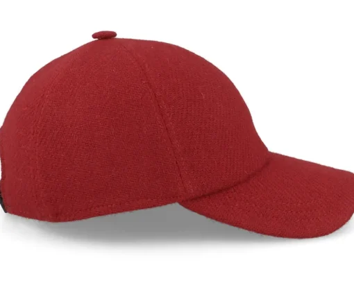 Dad Cap-MJM Hats Baseball Harris Tweed Red Dad Cap -