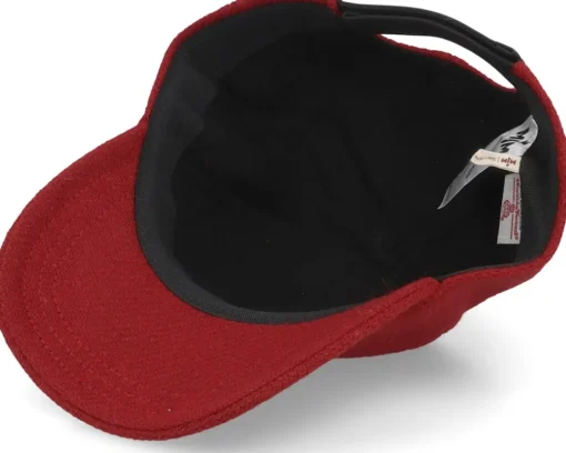 Dad Cap-MJM Hats Baseball Harris Tweed Red Dad Cap -