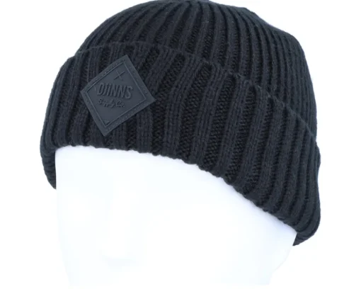 Sale Djinns Basic Beanie Rubber Rib Black Cuff -
