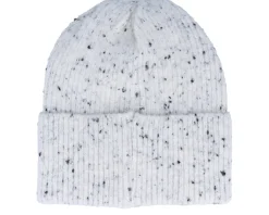 Cuff Beanies-Djinns Basic Beanie Spotted Knit-Off White/Black Cuff -
