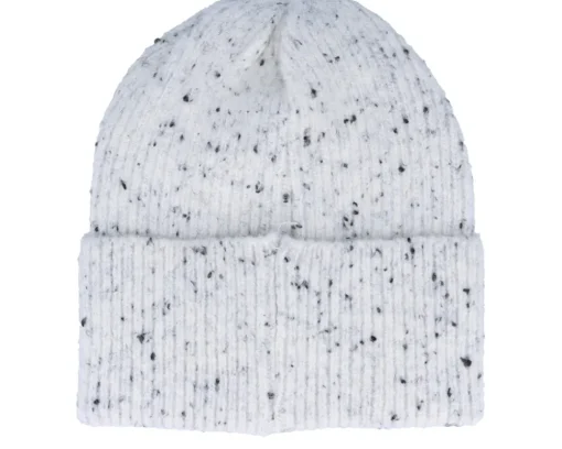 Cuff Beanies-Djinns Basic Beanie Spotted Knit-Off White/Black Cuff -