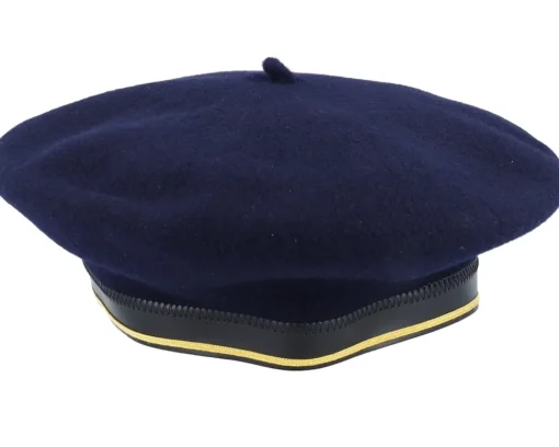Fashion MJM Hats Basque Wool Navy Beret -