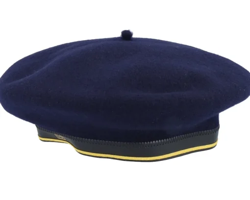 Fashion MJM Hats Basque Wool Navy Beret -