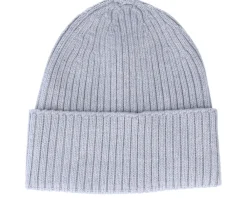 Cuff Beanies-MJM Hats Beanie 100% Merino Wool Grey Cuff -