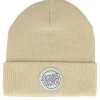 Hot Santa Cruz Beanie Contour Bubble Dot Calico Cuff - Beige