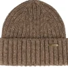 Cuff Beanies-Stetson Beanie Donegal Wool Brown Beige Cuff -