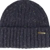 Cuff Beanies-Stetson Beanie Donegal Wool Navy Cuff -