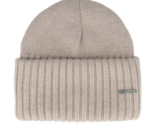 Cuff Beanies-Stetson Beanie Merino Light Hazel Cuff -