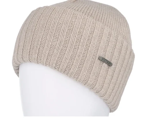 Cuff Beanies-Stetson Beanie Merino Light Hazel Cuff -
