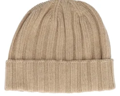 Online MJM Hats Beanie Soft Rec Cashmere/Wool Camel Cuff - Beige