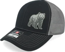 Trucker-Wild Spirit Bear Engraved 112 Split Black/Charcoal Trucker -