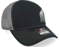 Trucker-Wild Spirit Bear Engraved 112 Split Black/Charcoal Trucker -