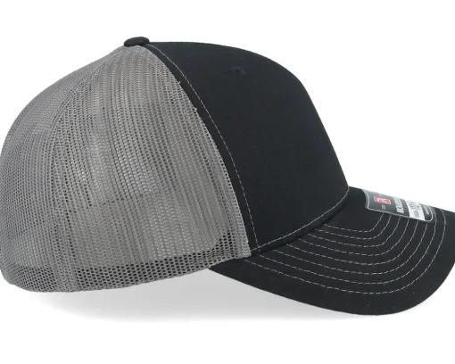 Trucker-Wild Spirit Bear Engraved 112 Split Black/Charcoal Trucker -