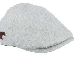 Fashion Wild Spirit Bear Patch Light Grey Ivy Flat Cap -