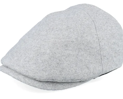 Fashion Wild Spirit Bear Patch Light Grey Ivy Flat Cap -