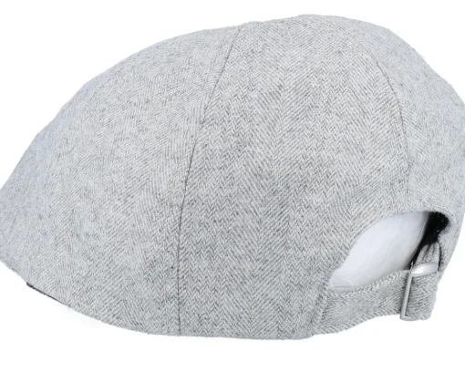 Fashion Wild Spirit Bear Patch Light Grey Ivy Flat Cap -
