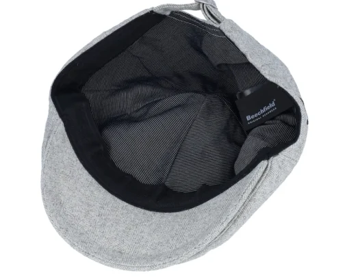 Fashion Wild Spirit Bear Patch Light Grey Ivy Flat Cap -