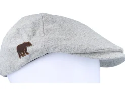 Fashion Wild Spirit Bear Patch Light Grey Ivy Flat Cap -