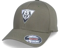 Clearance Iconic Bear Roar Geometric Olive Flexfit -