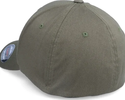 Clearance Iconic Bear Roar Geometric Olive Flexfit -
