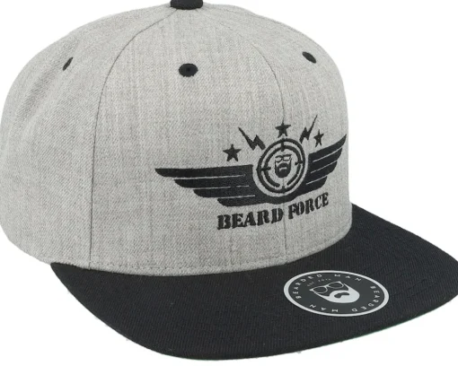 Snapback-Bearded Man Beard Force Grey/Black Snapback -