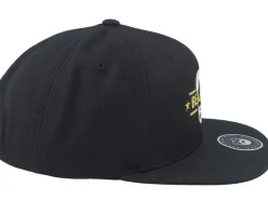 Snapback-Bearded Man Beard Logo Black Snapback -