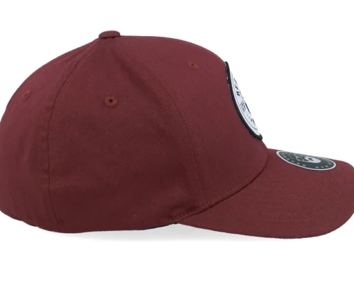 New Bearded Man Beard Logo R Wooly Combed Maroon Flexfit - Red