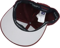 New Bearded Man Beard Logo R Wooly Combed Maroon Flexfit - Red