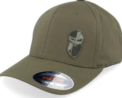 Online Army Head Bearded Army Skull Wooly Combed Olive Flexfit -