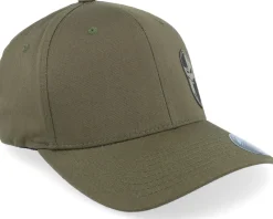 Online Army Head Bearded Army Skull Wooly Combed Olive Flexfit -