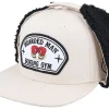 Earflap-Bearded Man Bearded Boxing Gym Canvas Beige/Black Earflap -