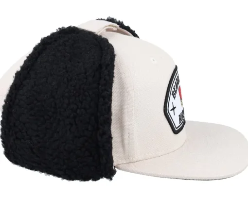 Earflap-Bearded Man Bearded Boxing Gym Canvas Beige/Black Earflap -