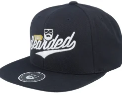 Snapback-Bearded Man Bearded Script Black Snapback -
