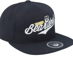 Snapback-Bearded Man Bearded Script Black Snapback -