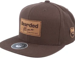 Snapback-Bearded Man Bearded Since Birth Patch Brown Snapback -