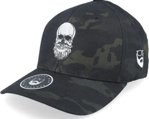 Flexfit-Bearded Man Bearded Skull Black Camo Flexfit -