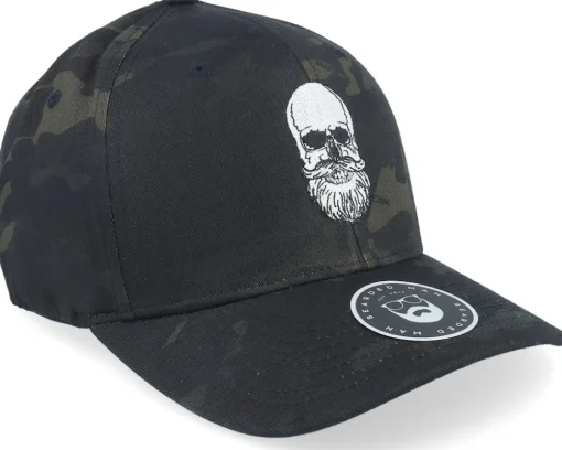 Flexfit-Bearded Man Bearded Skull Black Camo Flexfit -