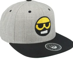 Snapback-Bearded Man Bearded Smiley Grey/Black Snapback -