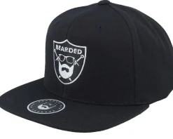 Snapback-Bearded Man Bearded Sword Badge Black Snapback -